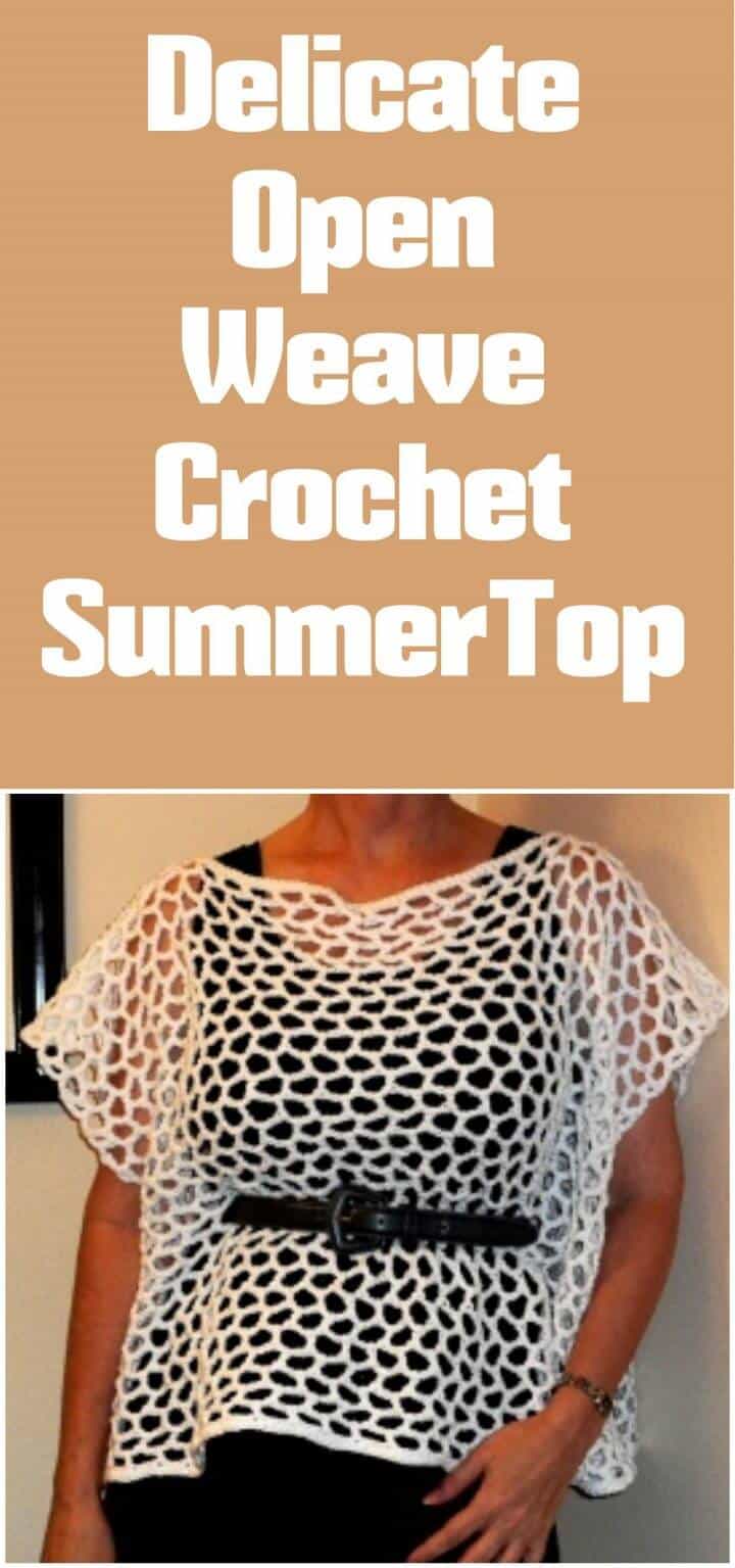 crochet libre tejido abierto delicado crochet verano top
